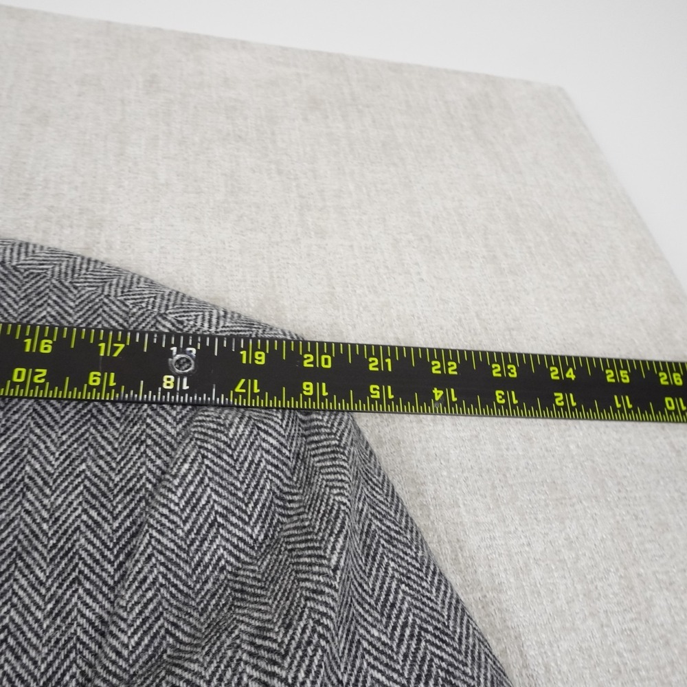 American Trend Mens 42 Gray Herringbone Lambs Wool Blend Blazer Jacket 2 Button - Picture 3 of 11